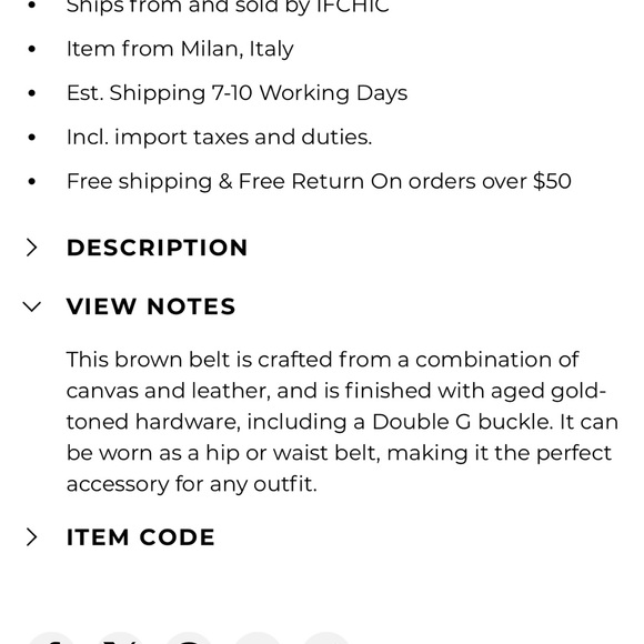 Gucci GG with Double Buckle Canvas Leather Belt size 30 85 gold brown supreme og - Picture 5 of 10